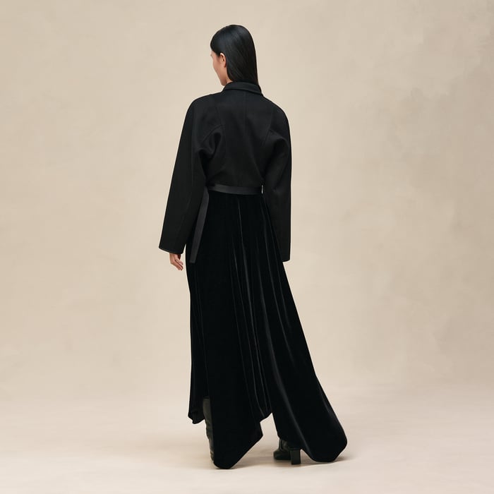 Noir Wrap Cashmere Jacket