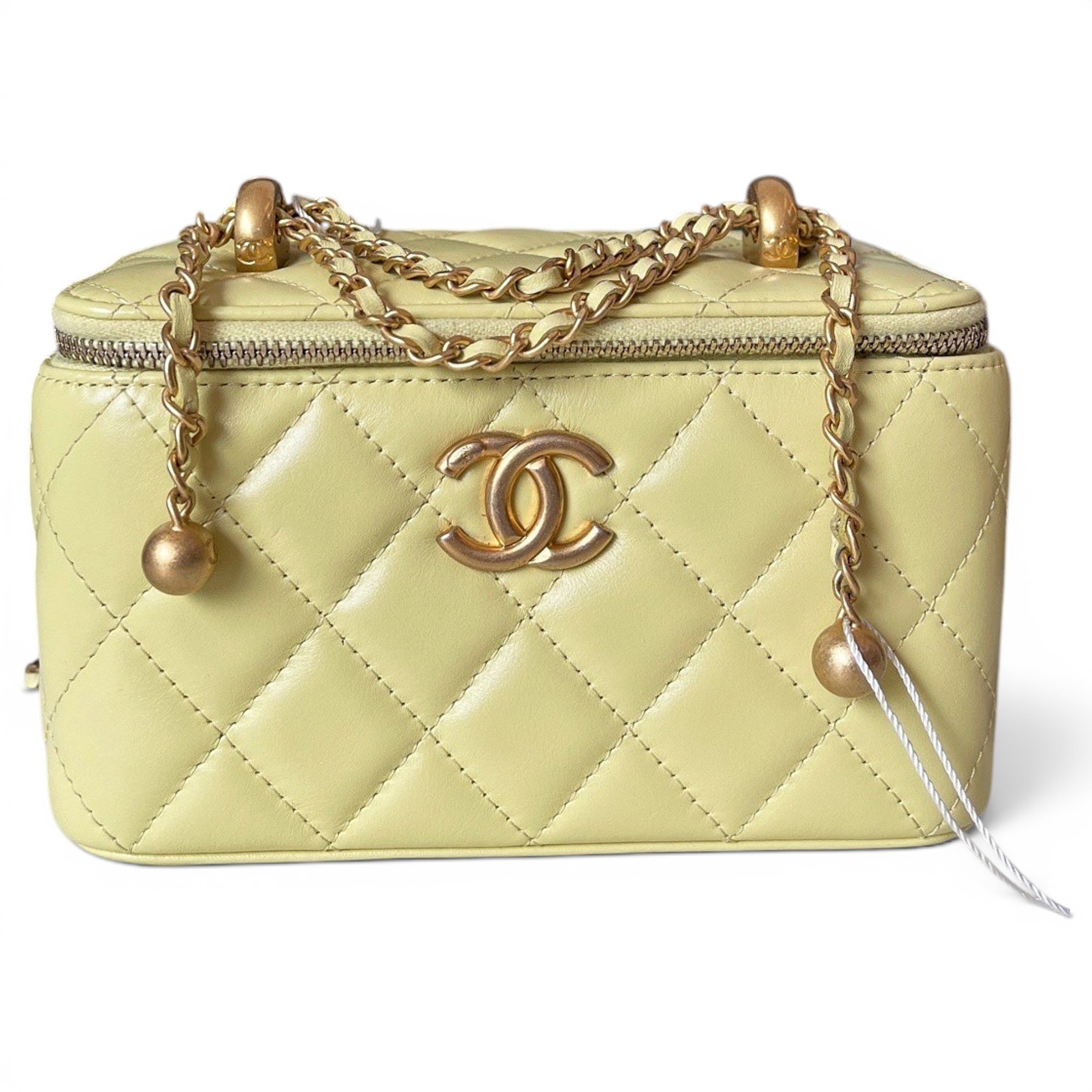 Vanity leather handbag