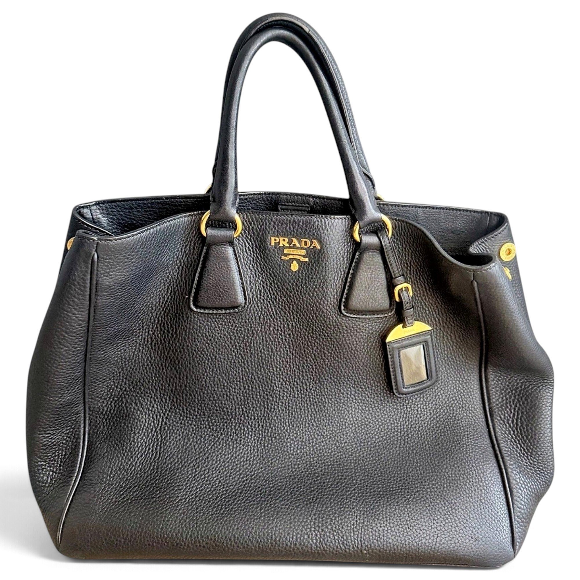 Double leather tote
