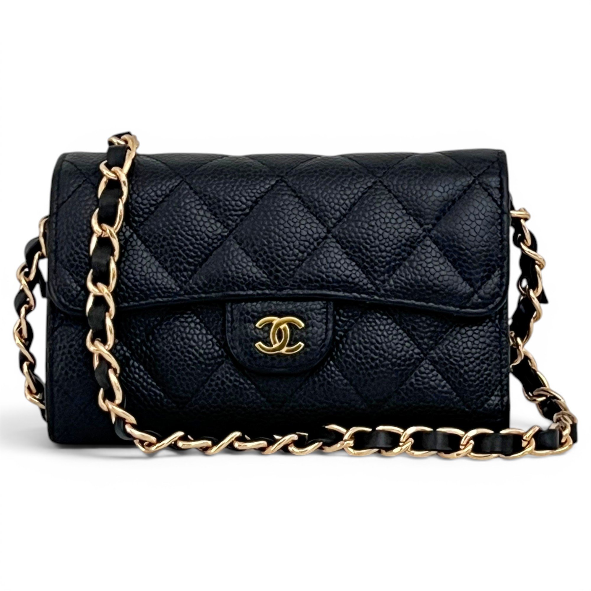 Wallet On Chain leather crossbody bag