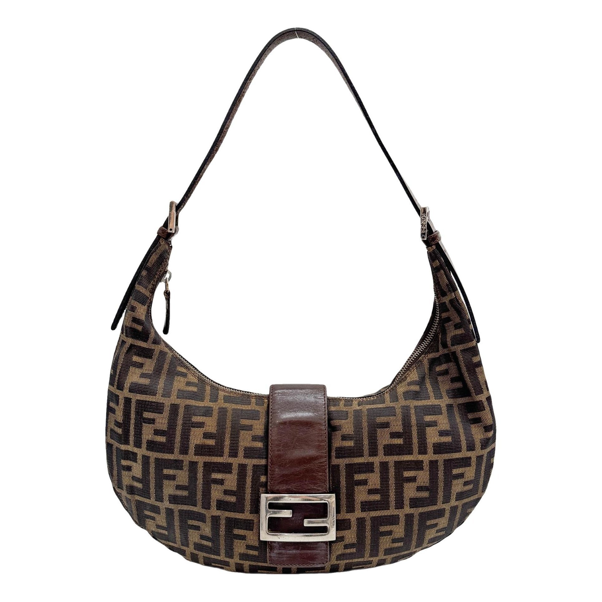Croissant Vintage cloth handbag
