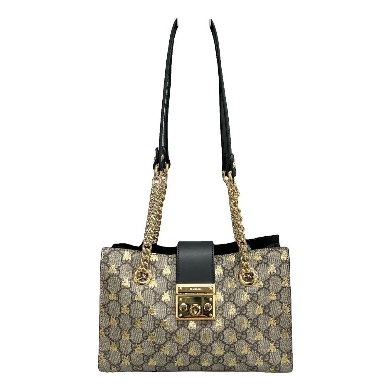 Padlock leather handbag