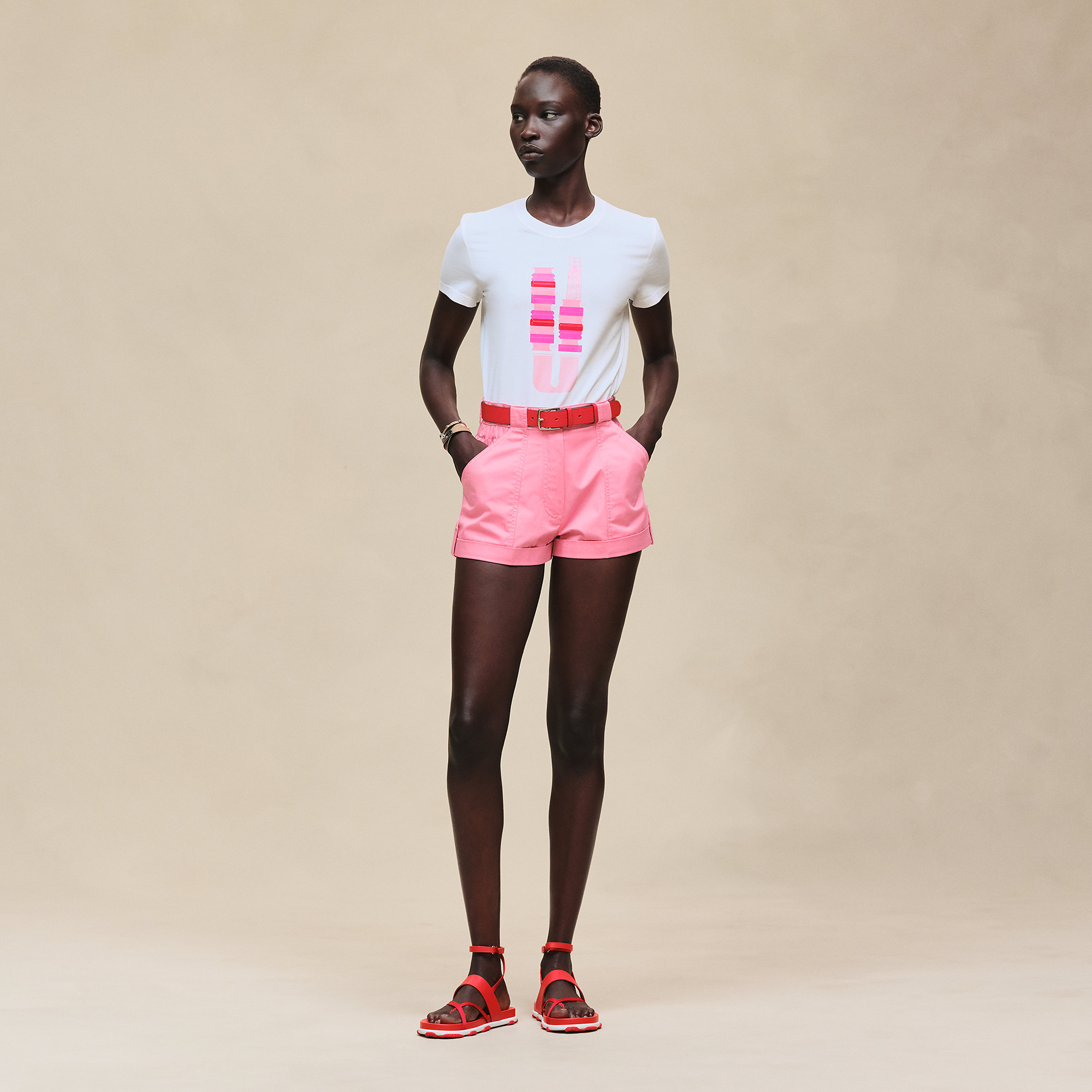 Printed straight t-shirt