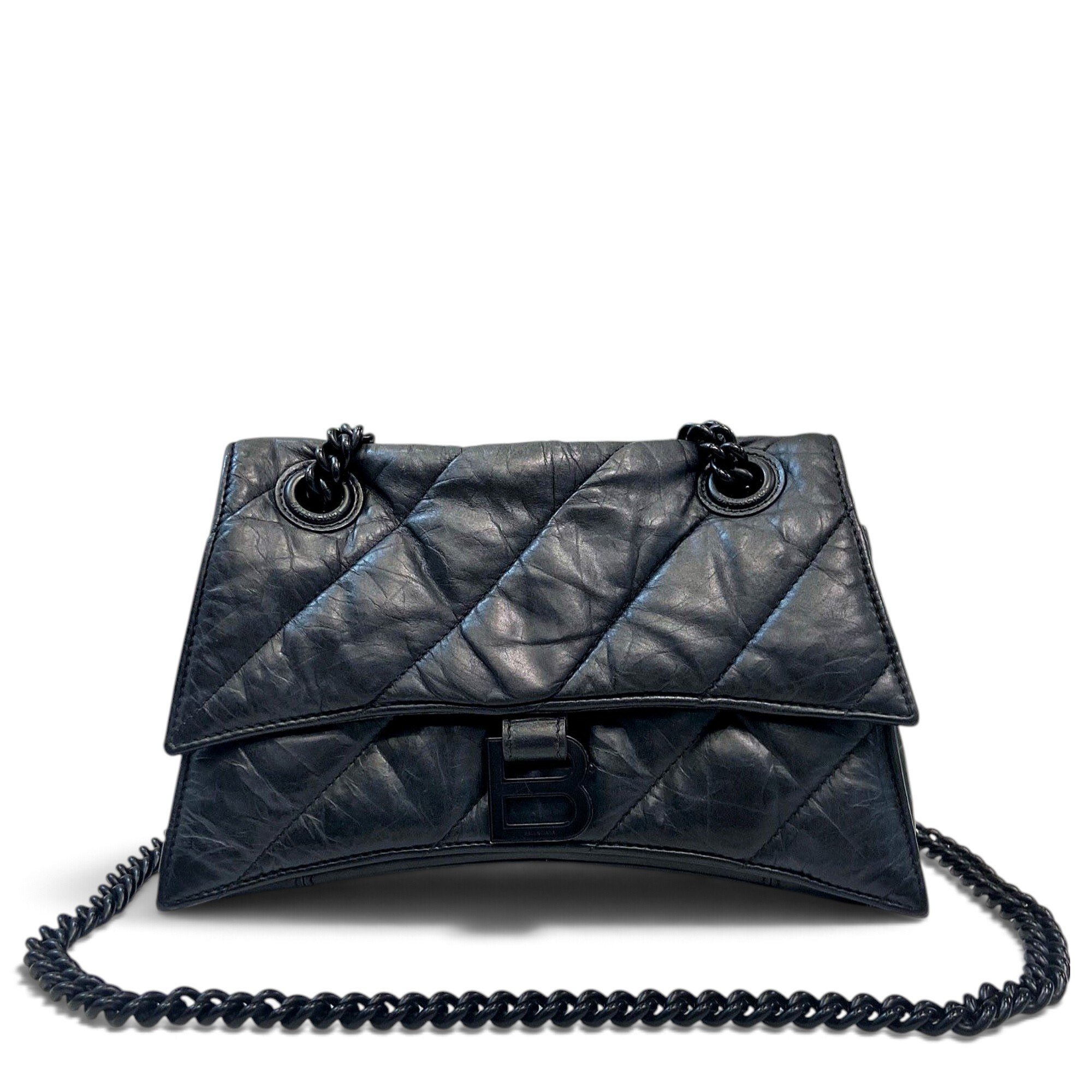 Crush leather crossbody bag