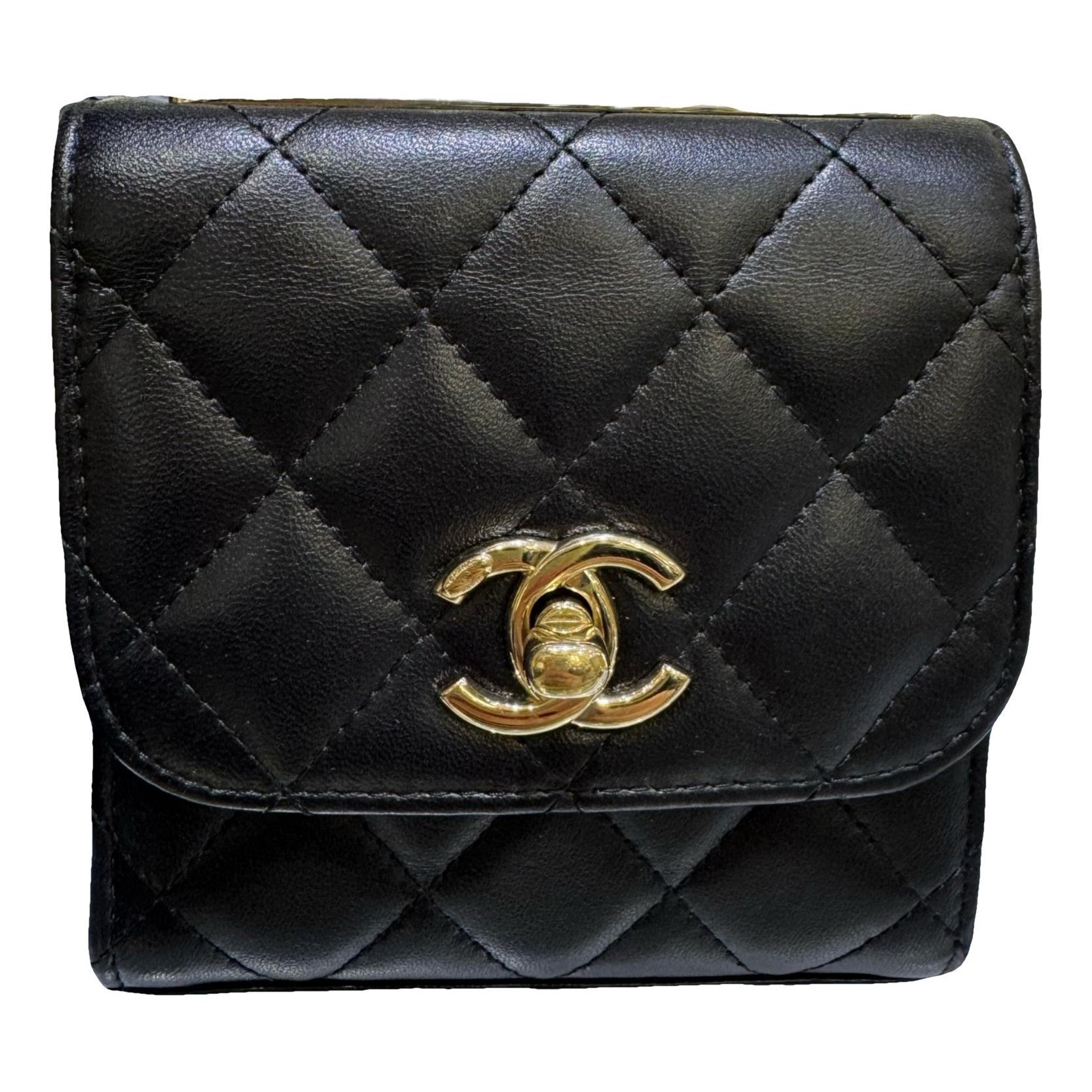 Trendy CC leather crossbody bag