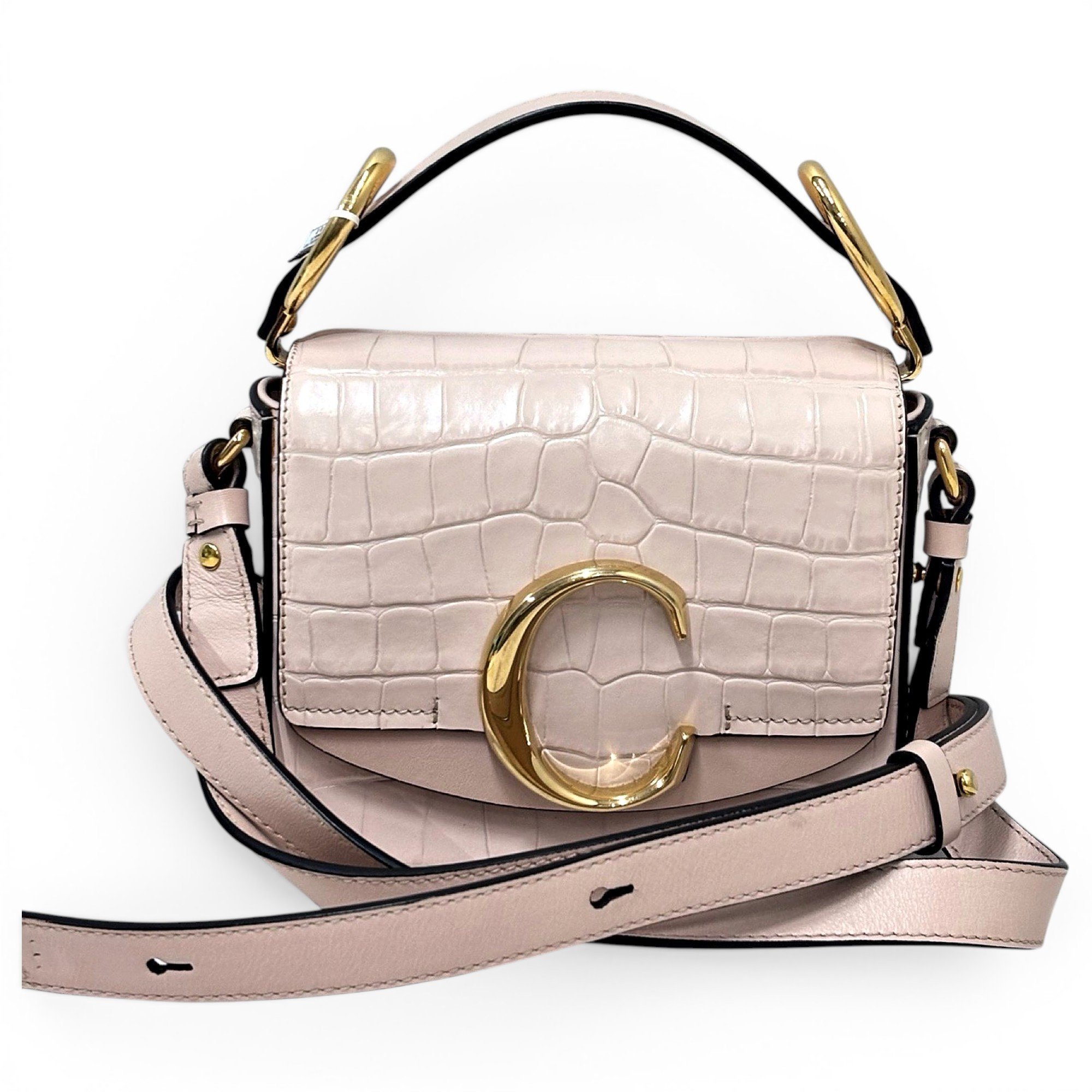 C leather crossbody bag