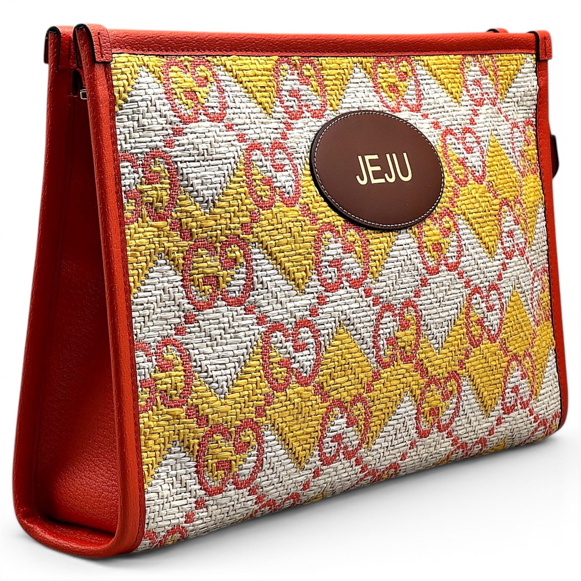 Leather clutch bag