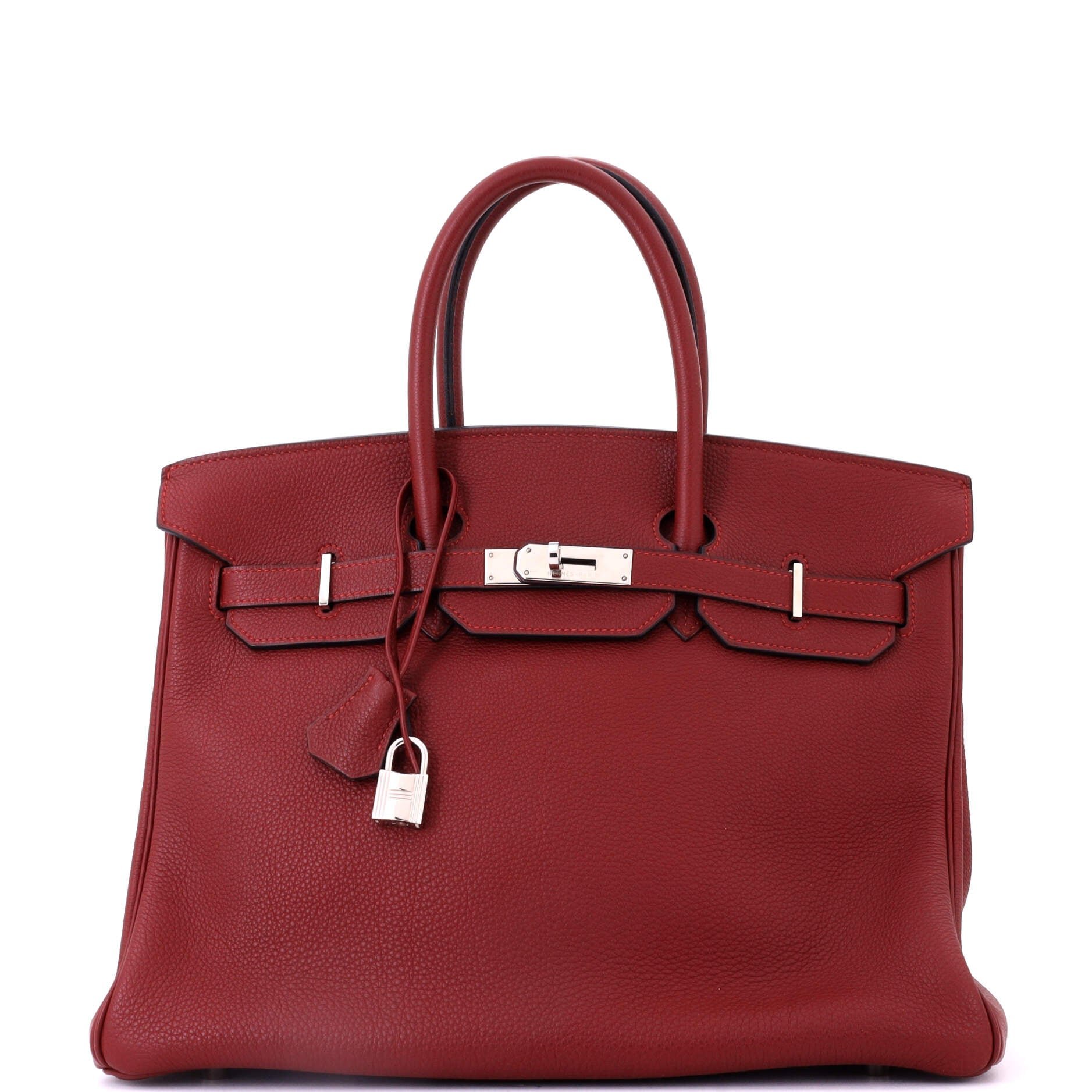 Hermes Birkin Handbag Rouge H Togo with Palladium Hardware 35
