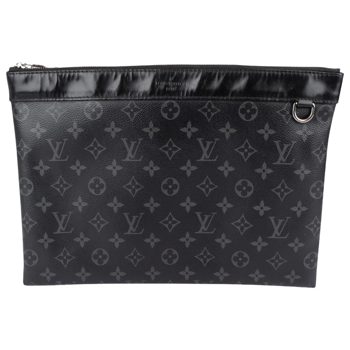 Leather clutch bag