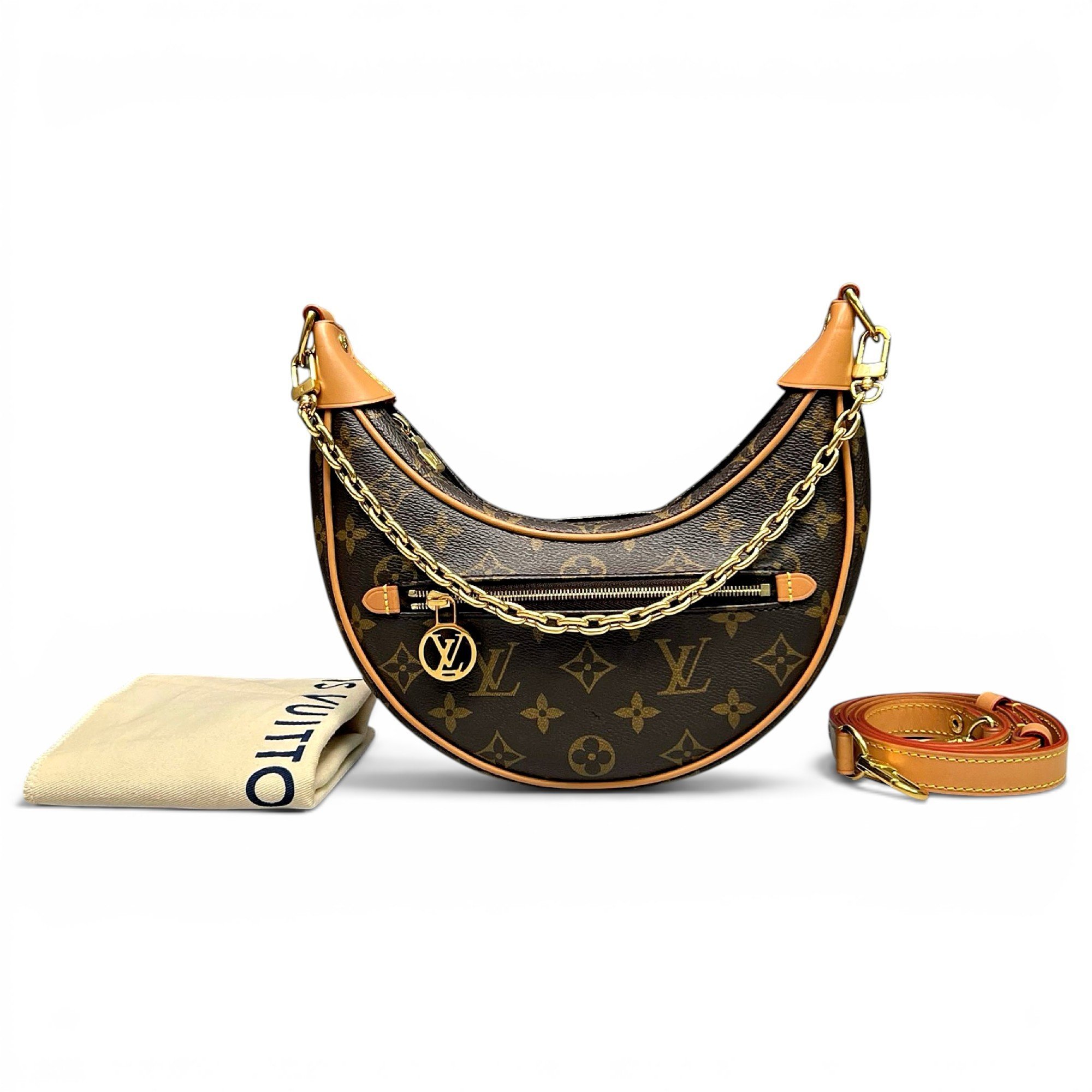 Loop leather handbag