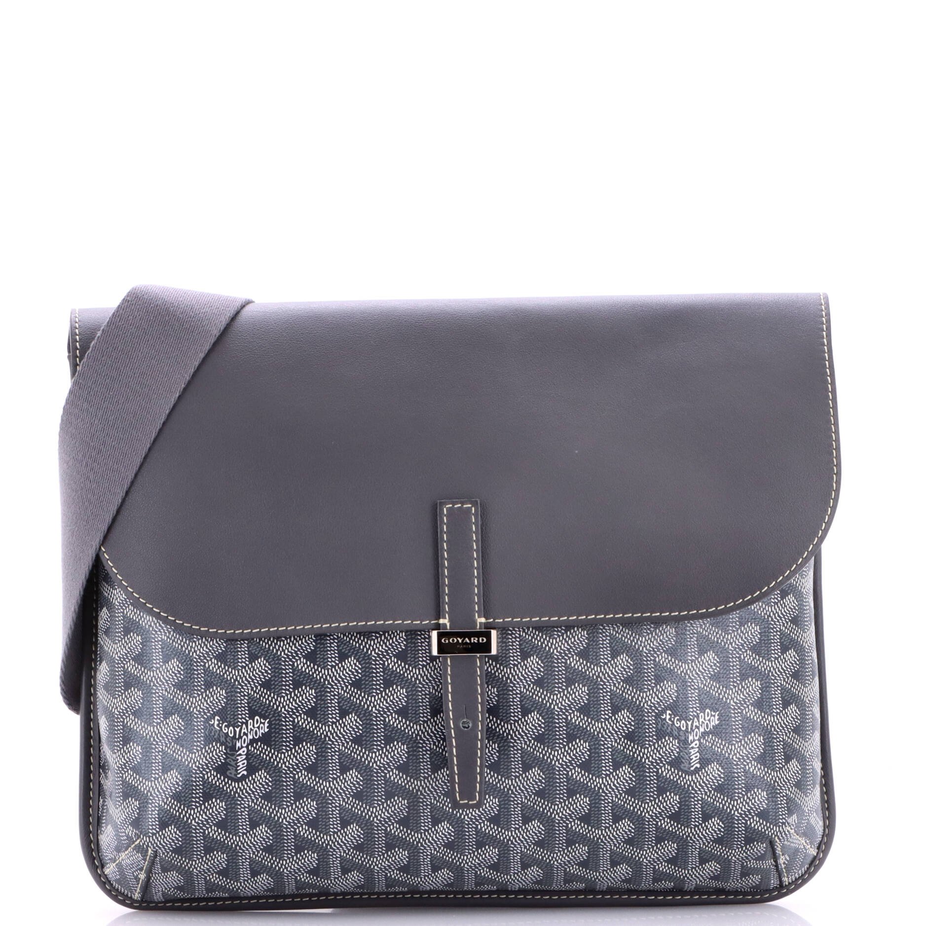 Coursier Messenger Bag Coated Canvas and Leather