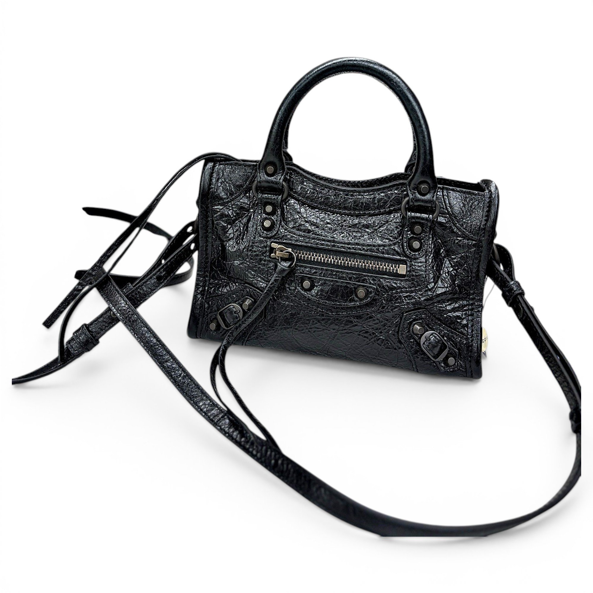 City leather handbag