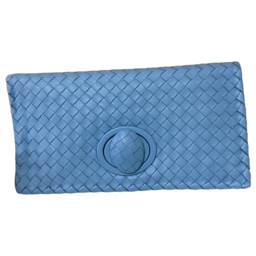 Nodo leather clutch bag