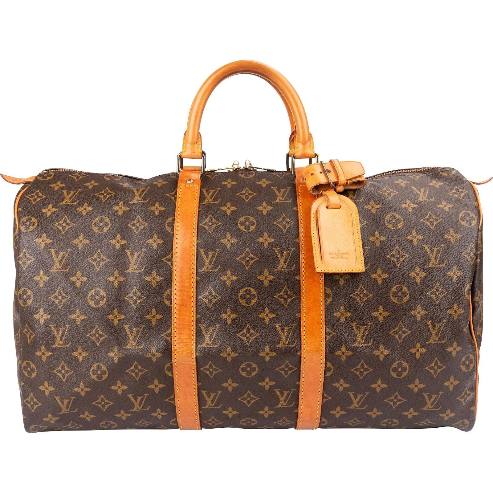 Keepall leather travel bag
