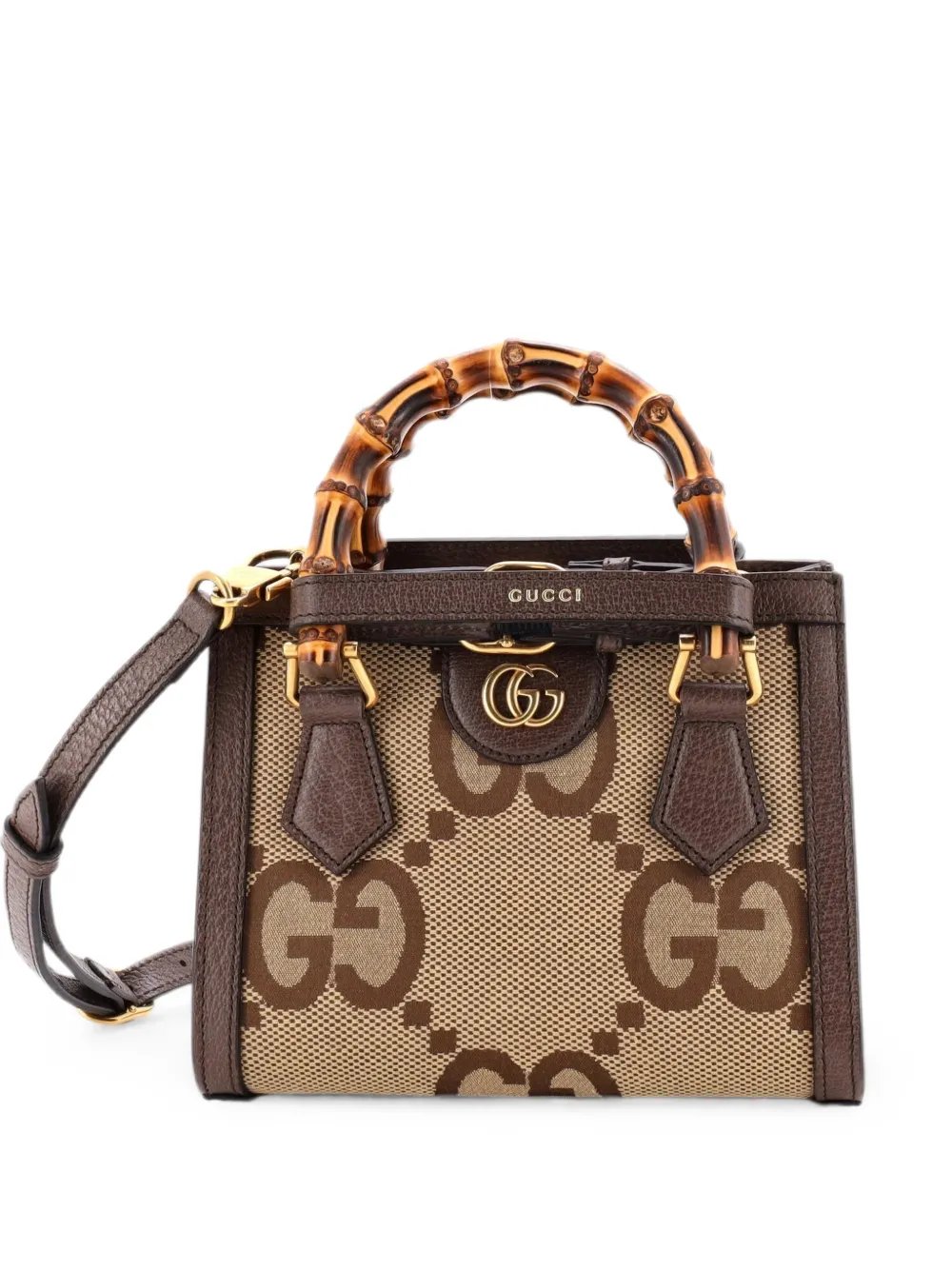 Diana NM Bamboo Handle Tote Jumbo GG Canvas Mini shoulder bag