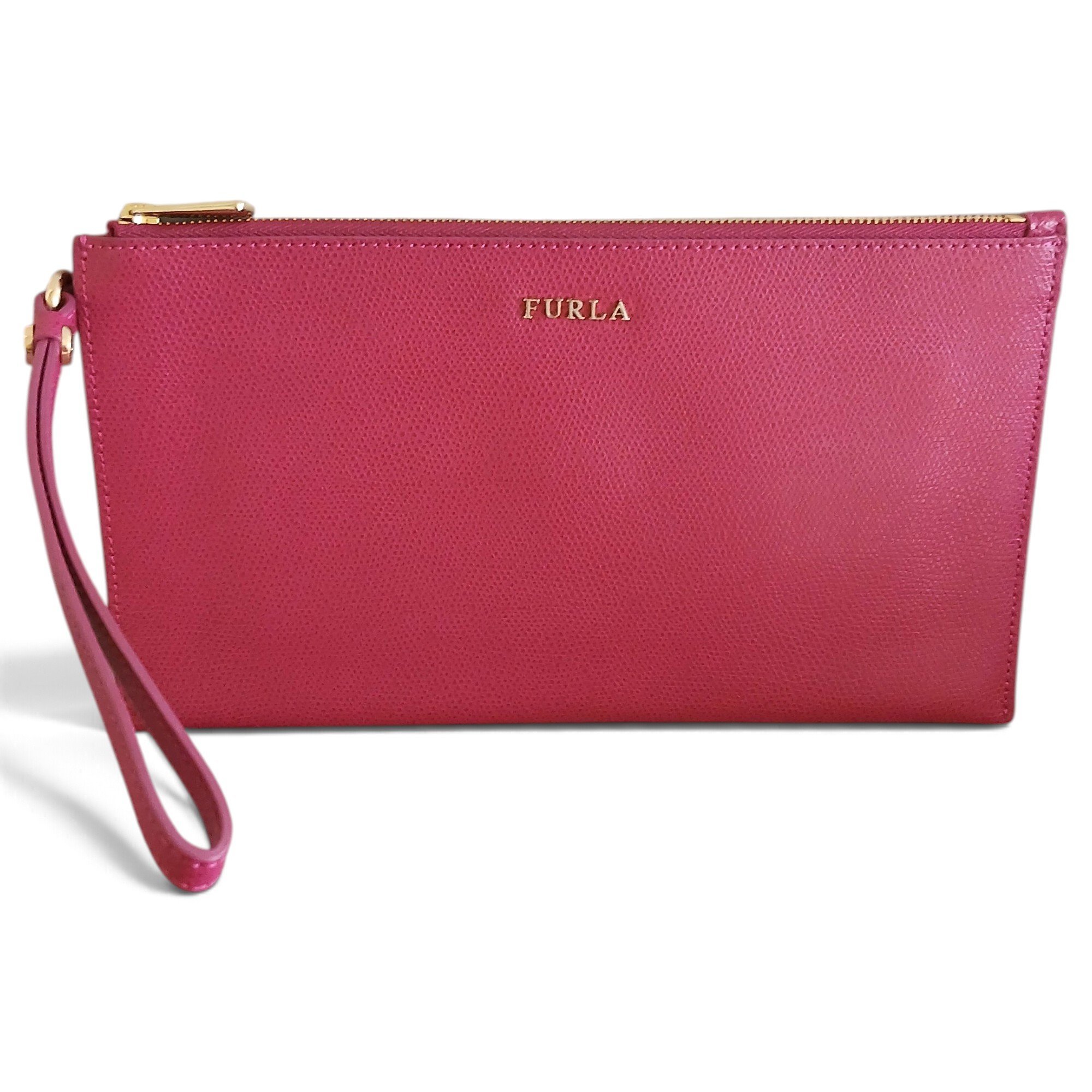 Leather clutch bag