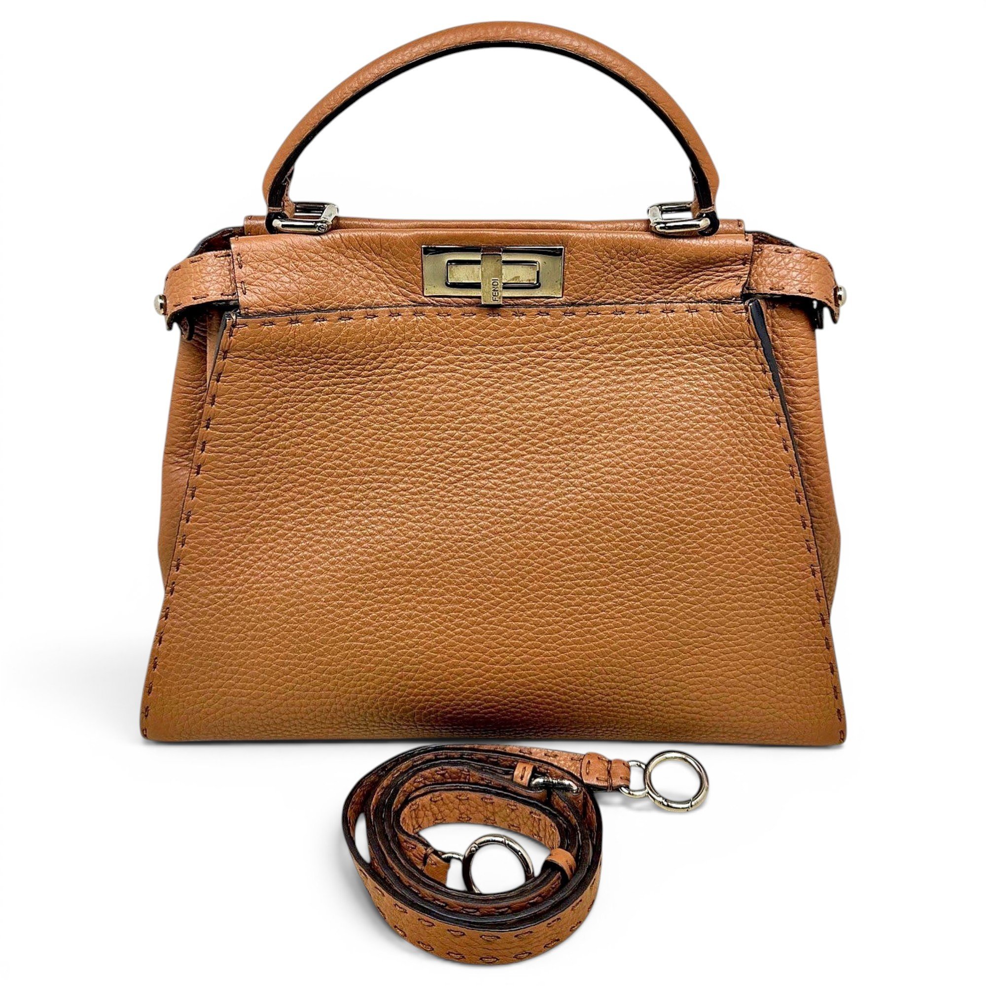Peekaboo leather handbag