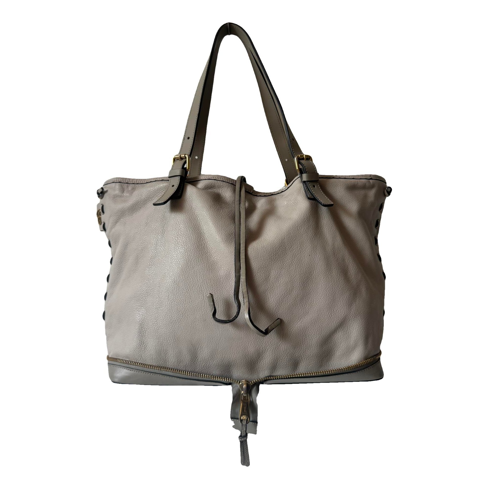 Leather tote