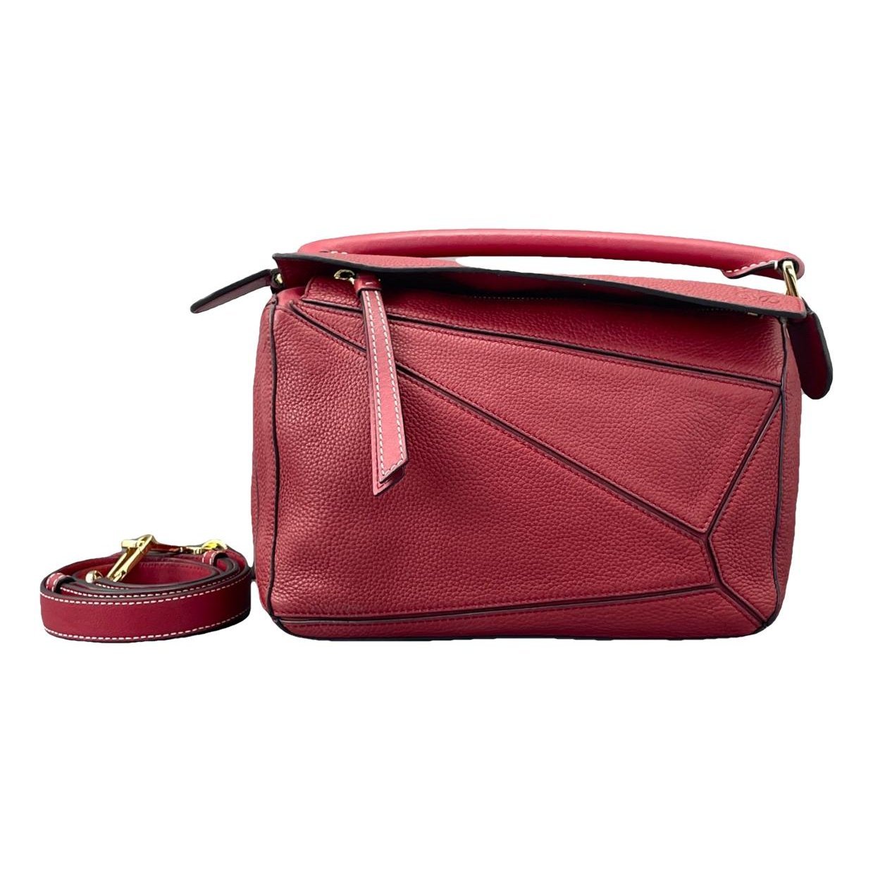 Puzzle leather handbag