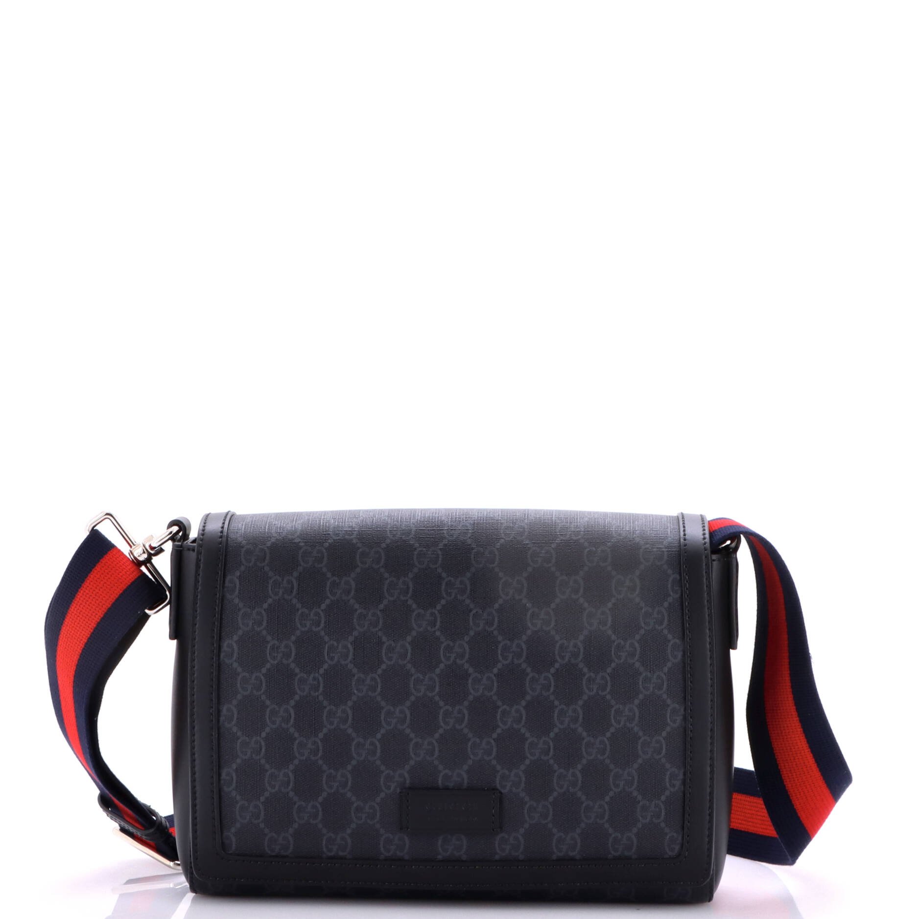Web Strap Flap Messenger Bag GG Coated Canvas Small