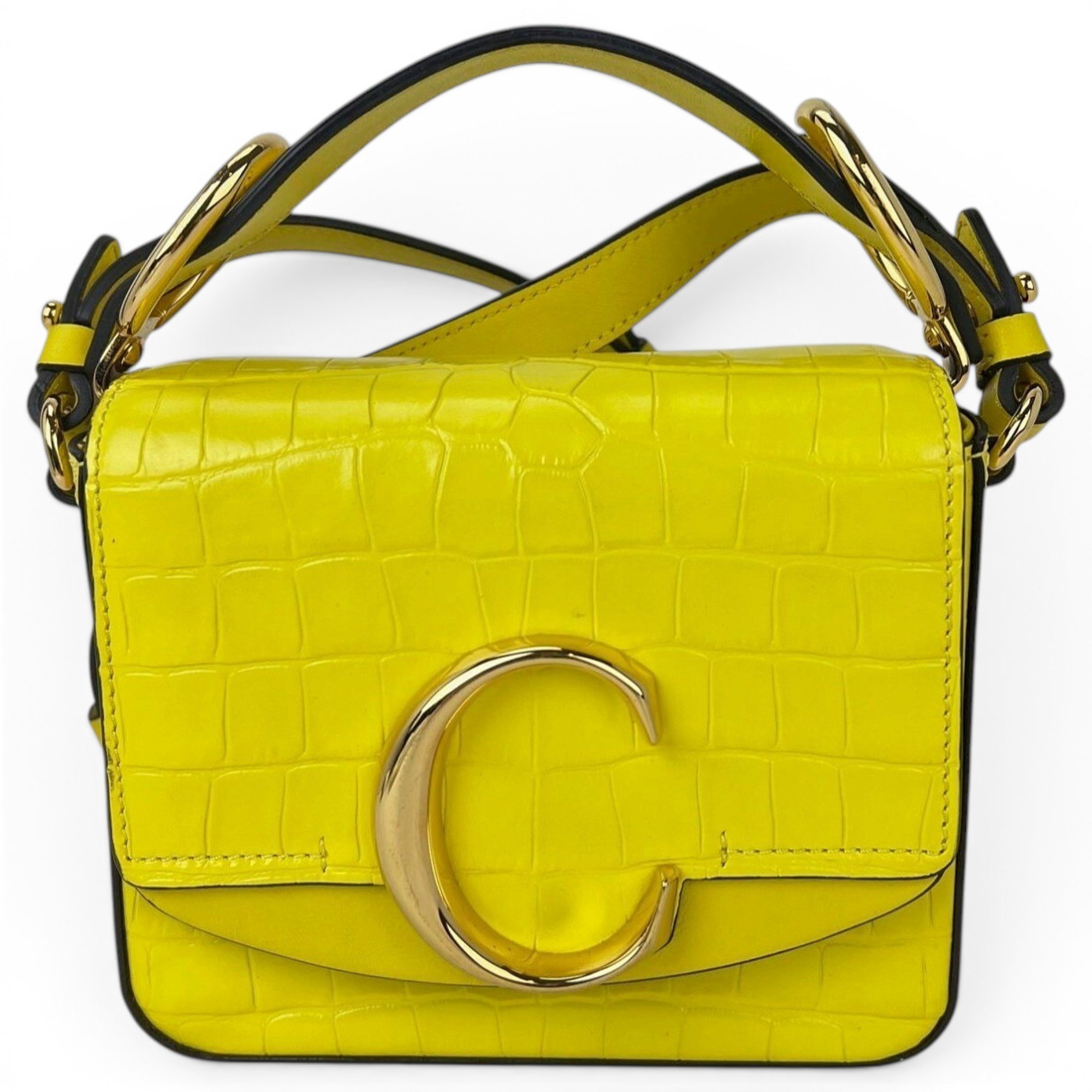 C leather crossbody bag