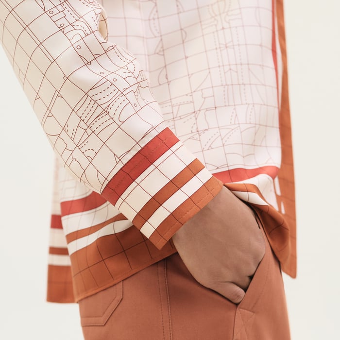 Beige Kaolin "Coaching Deja Vu" Classic Shirt