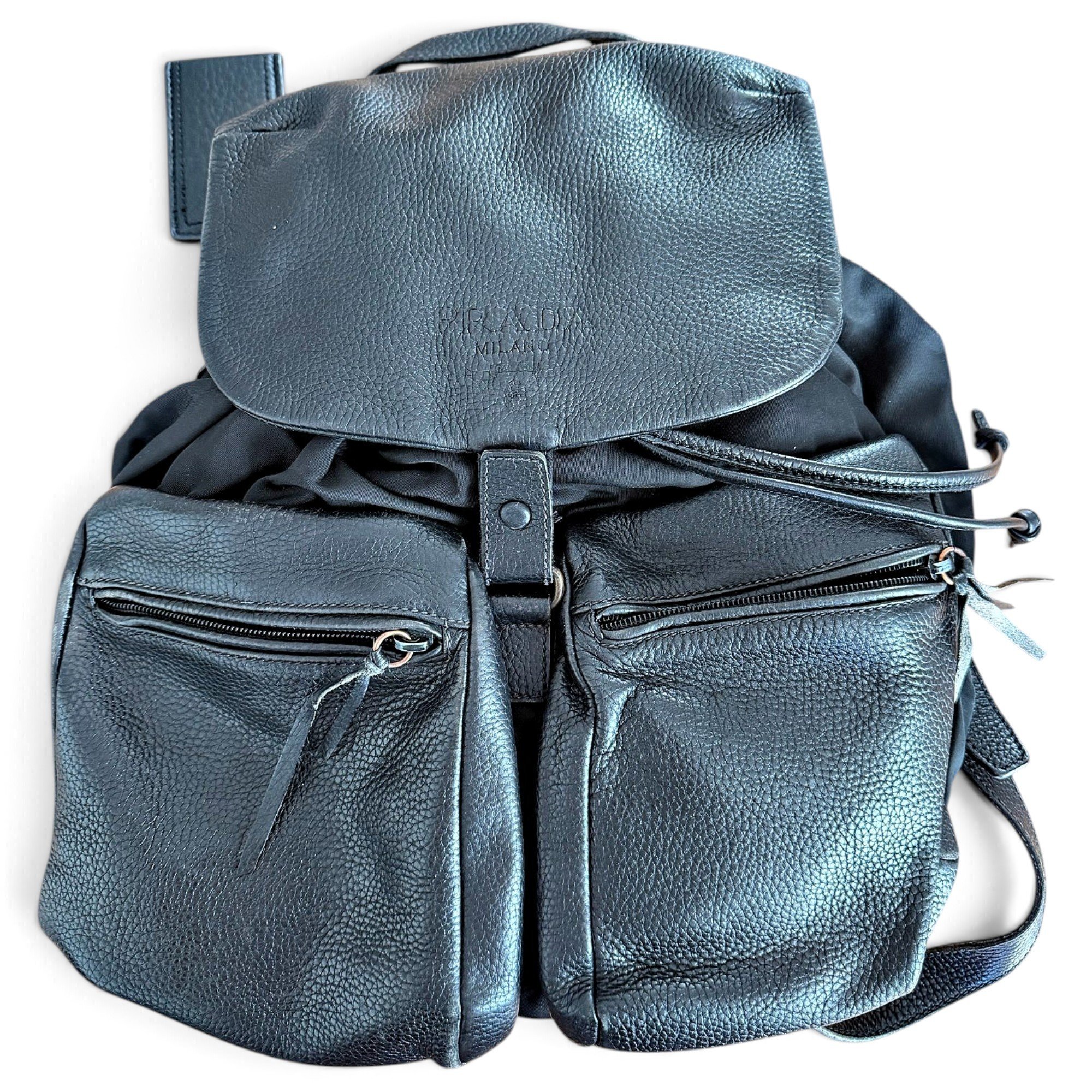 Leather backpack