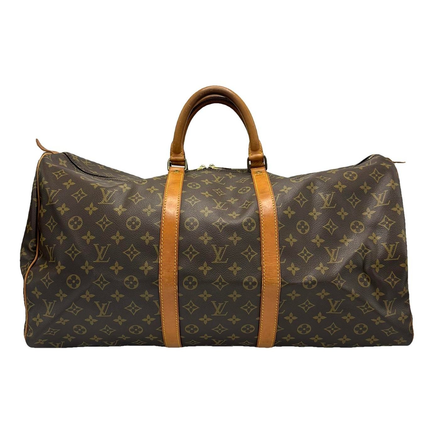 Keepall leather travel bag