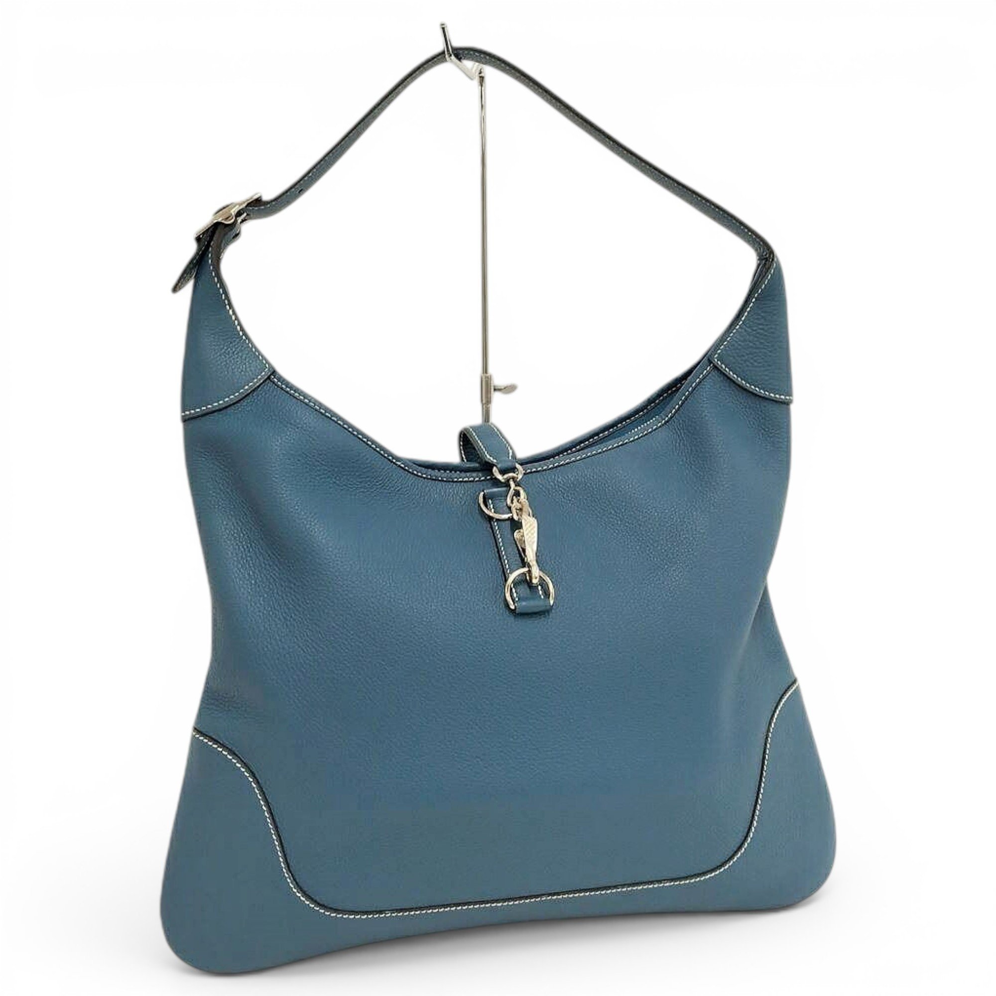 Trim leather handbag