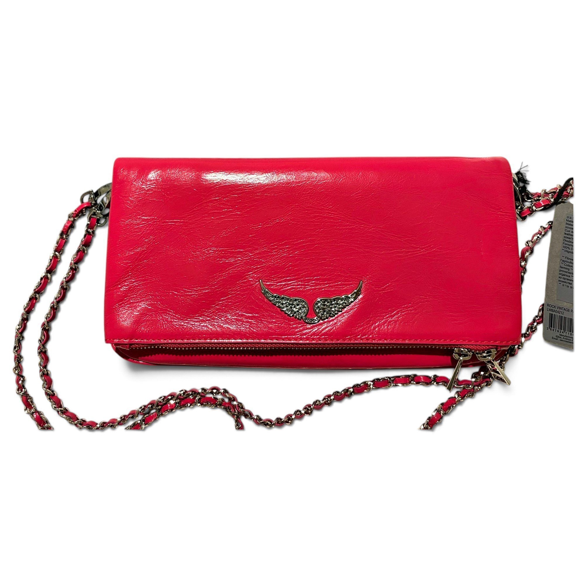 Rock leather clutch bag