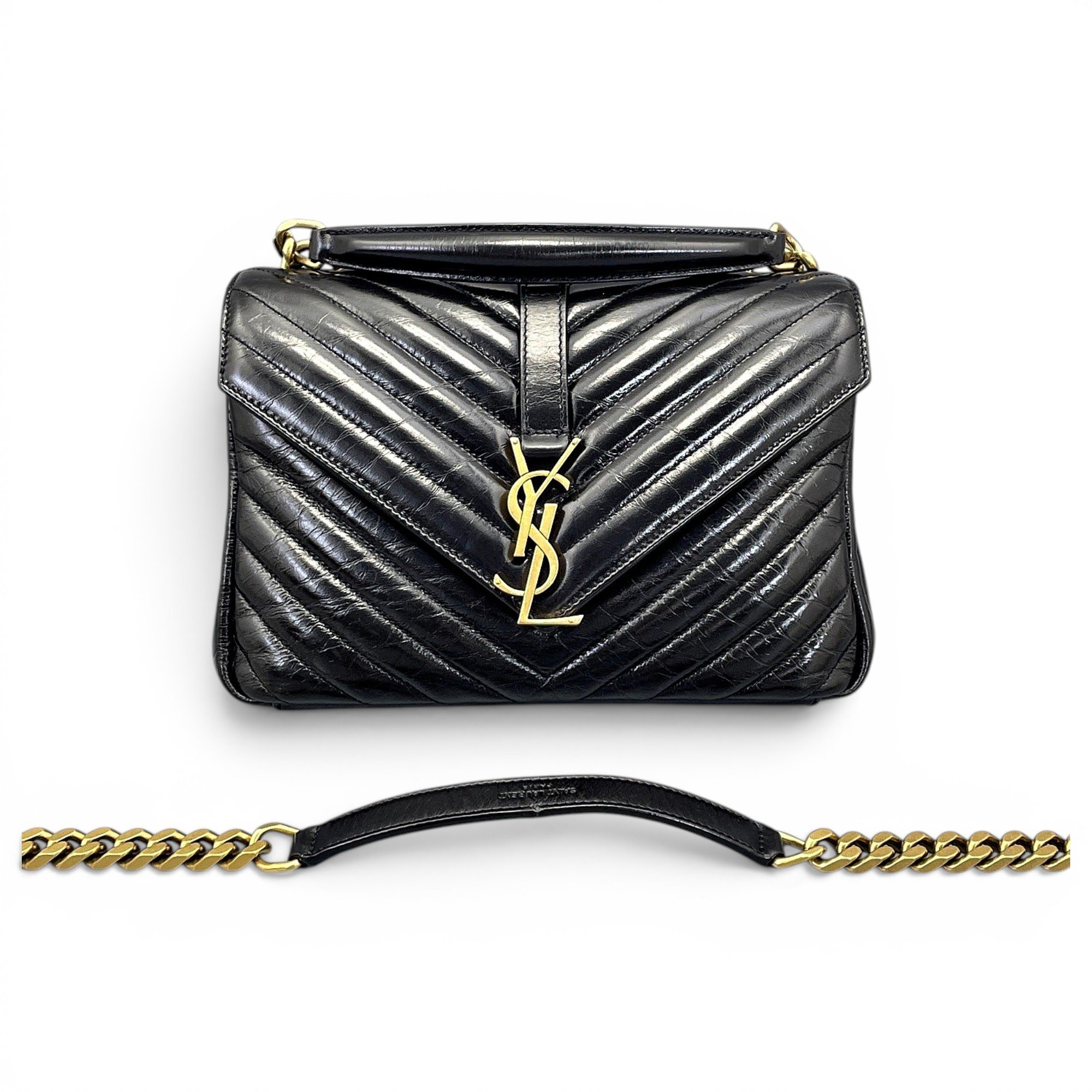 Collége monogramme leather handbag