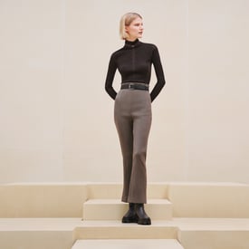 High-waisted bootcut pants
