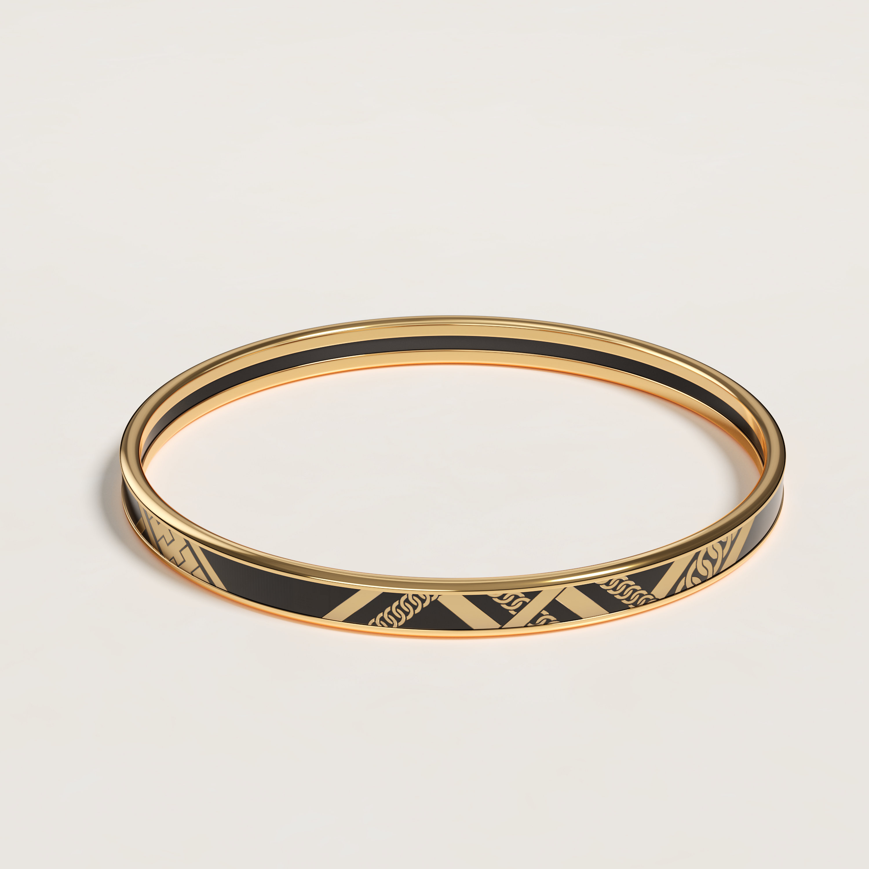 Tartan & Chaines Obliques bangle