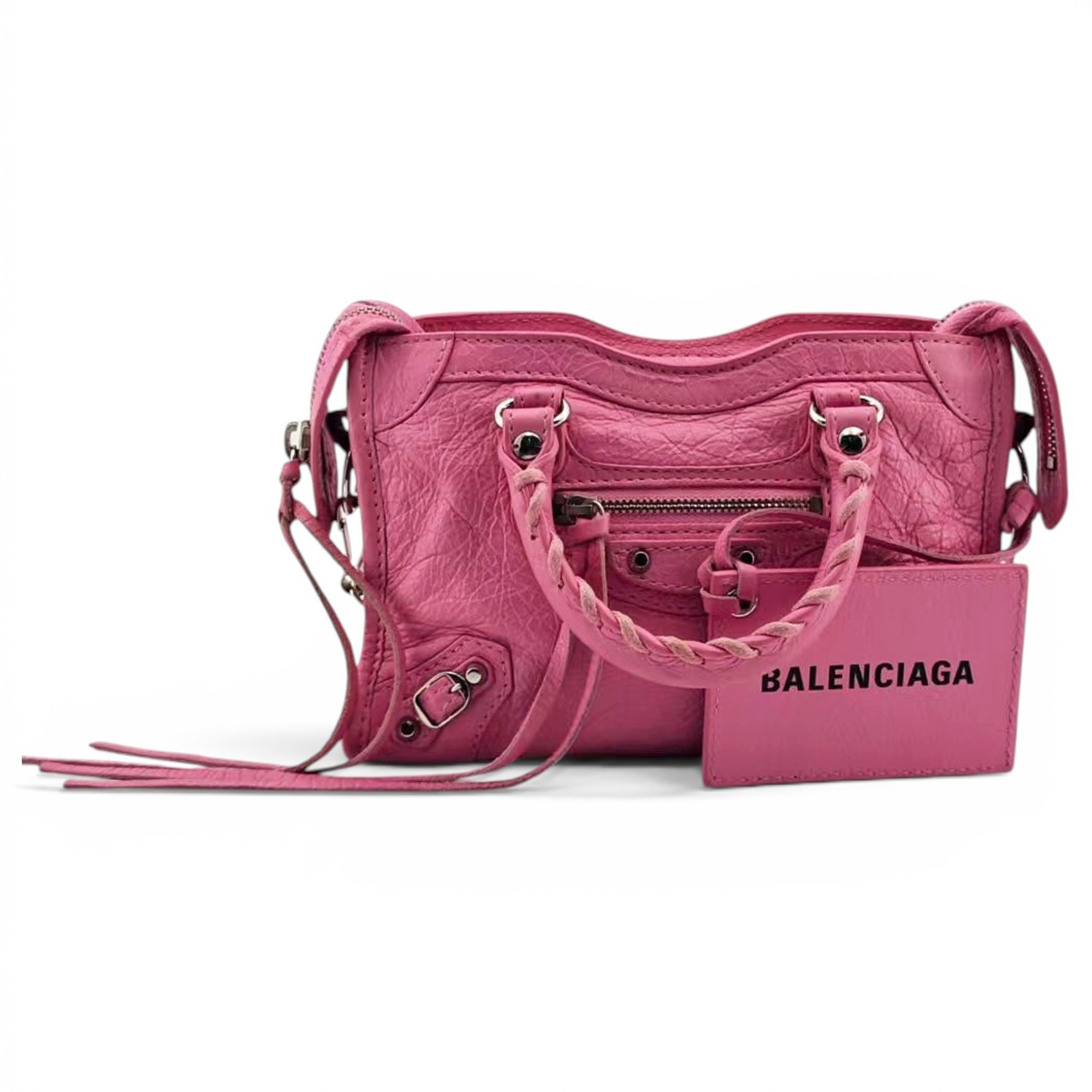 City leather handbag