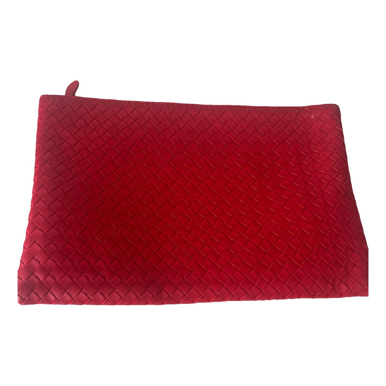Leather clutch bag