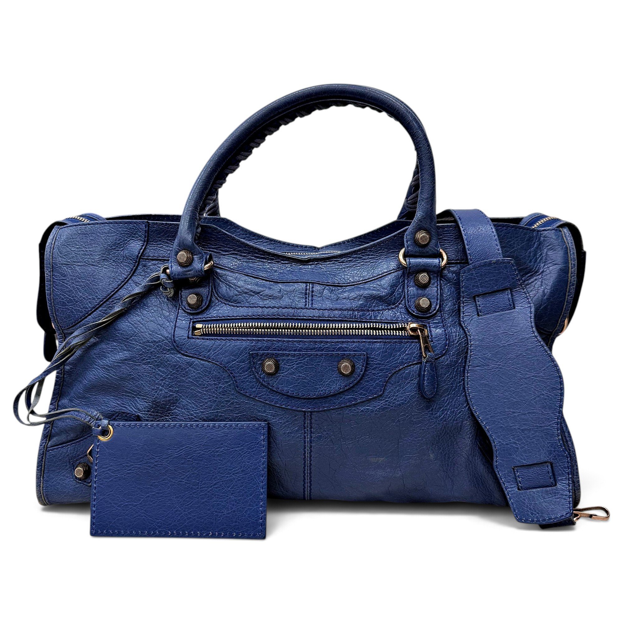 City leather handbag