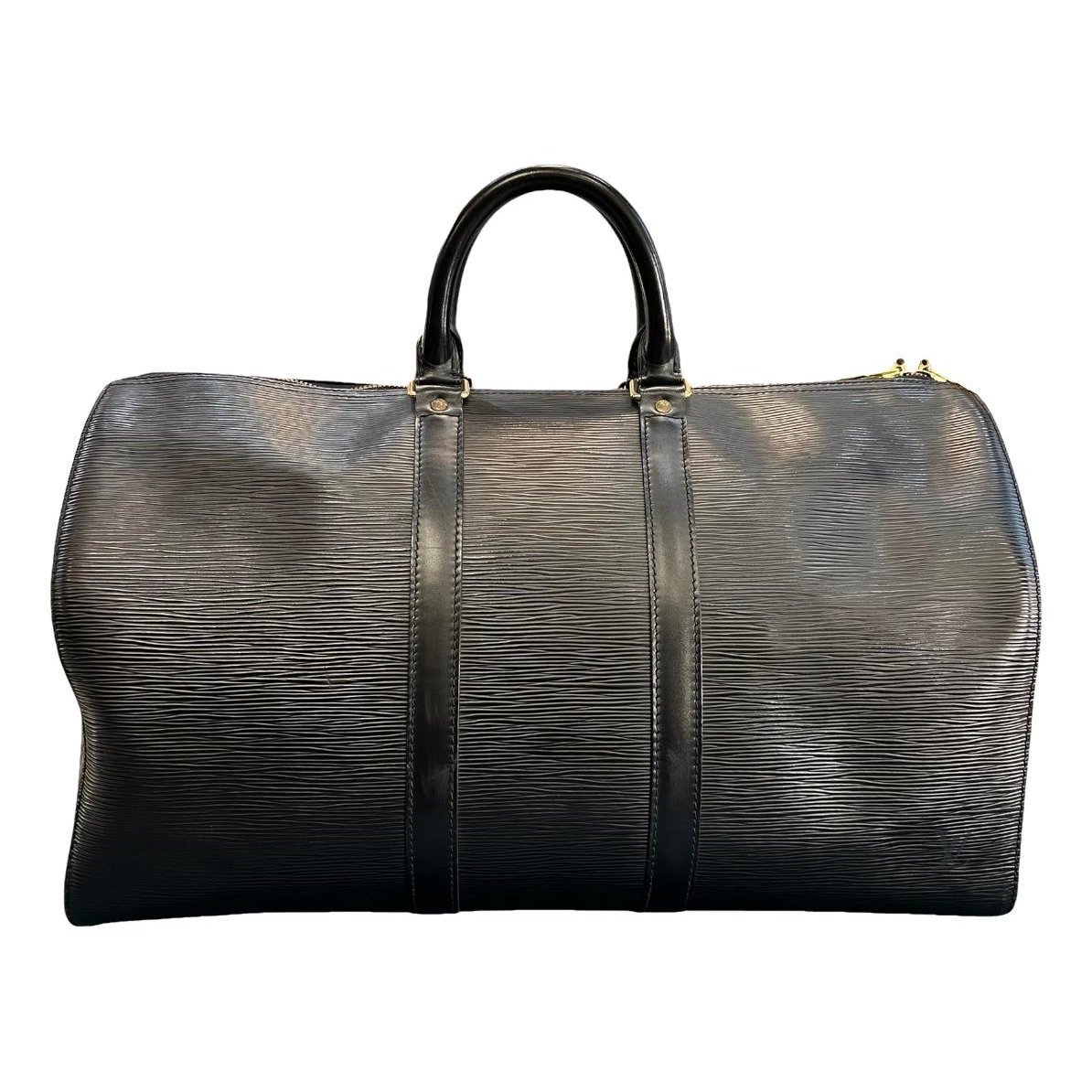 Keepall leather travel bag