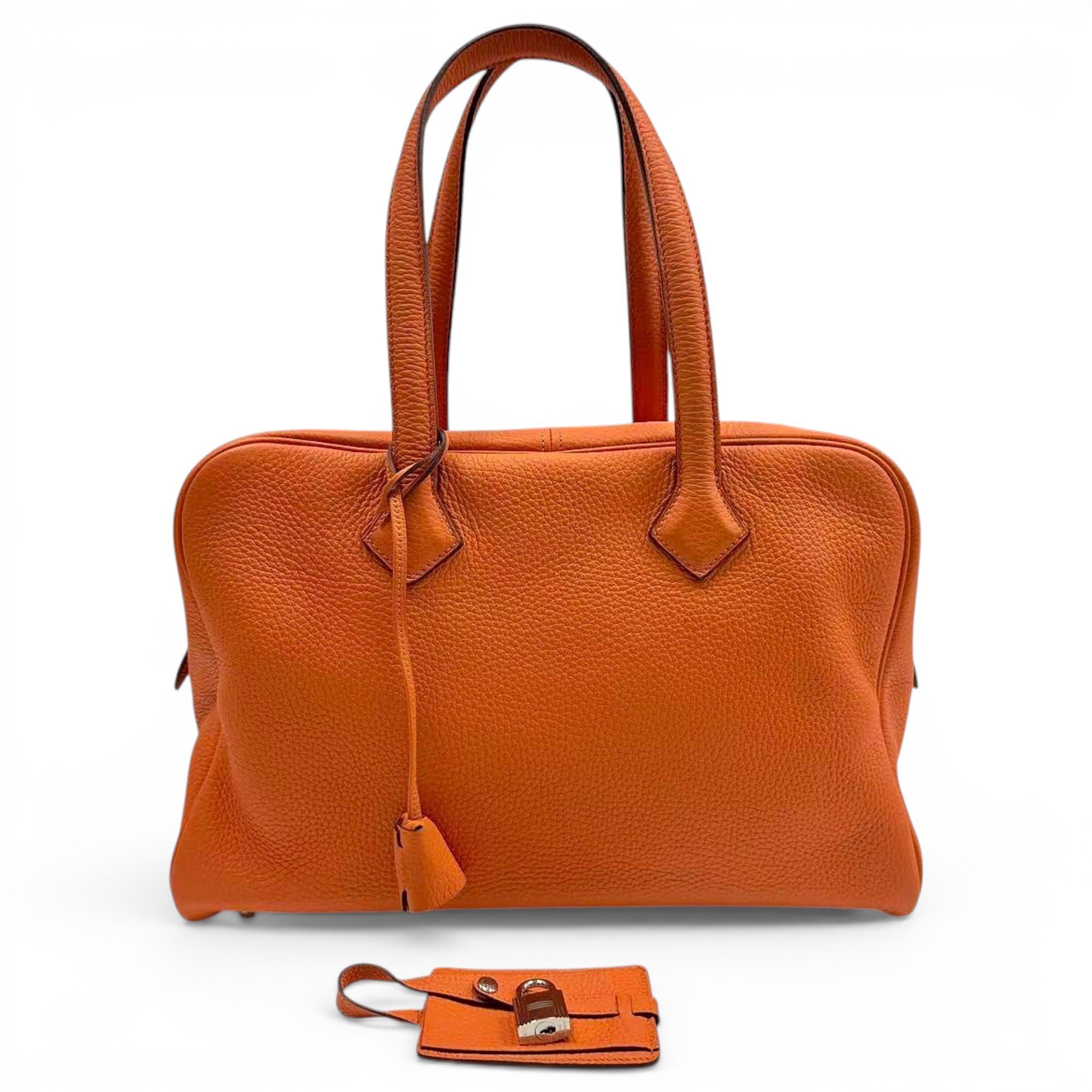 Hermes Victoria Handbag Orange
