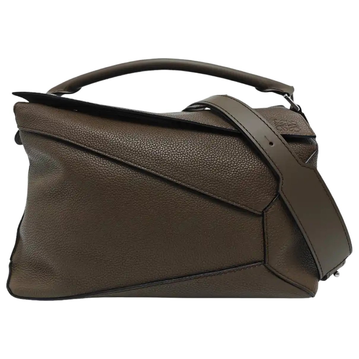 Puzzle leather handbag