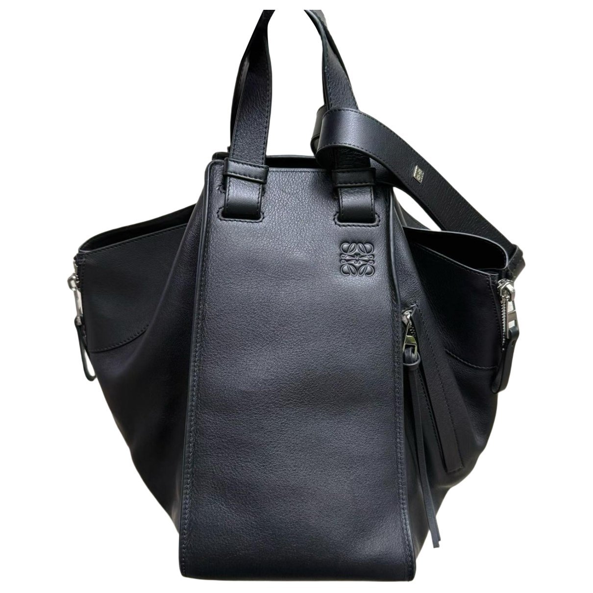 Hammock leather handbag