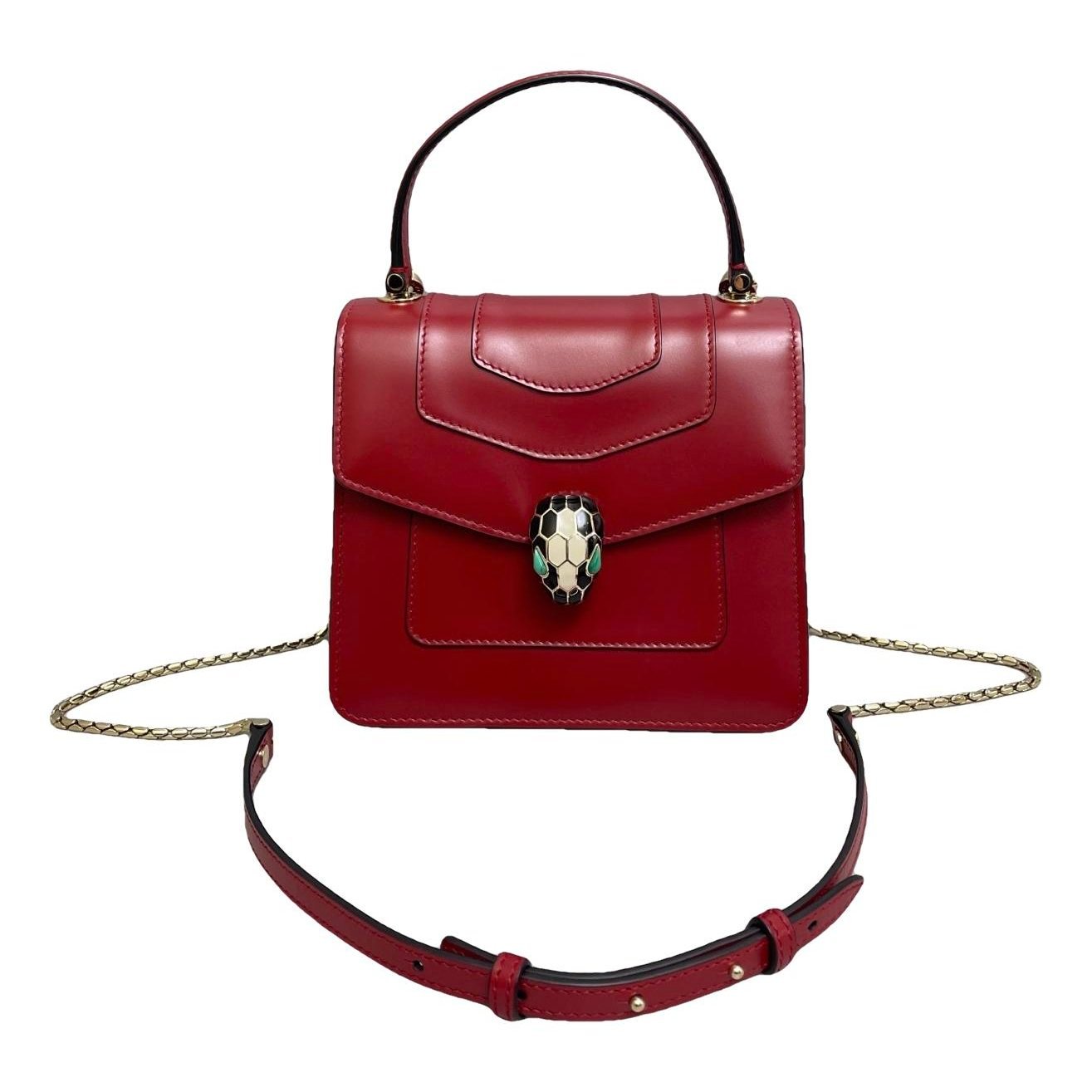 Serpenti leather handbag