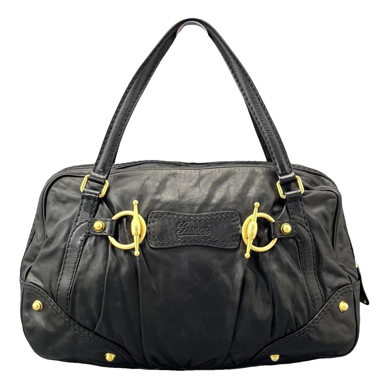 Jockey leather handbag