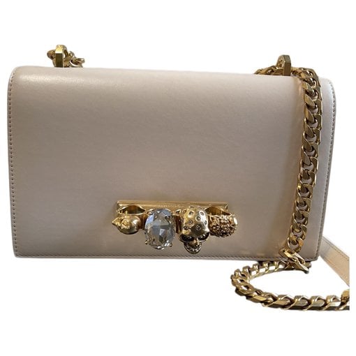 Knuckle leather crossbody bag