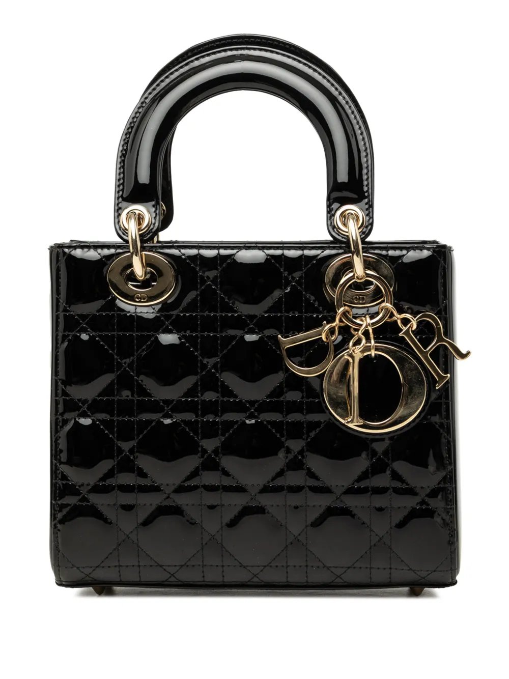 2021 Small Patent Cannage Lady Dior satchel