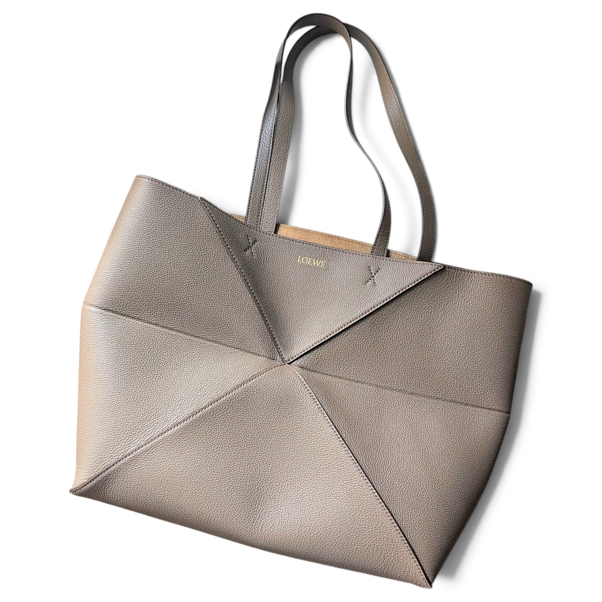 Puzzle Fold leather tote