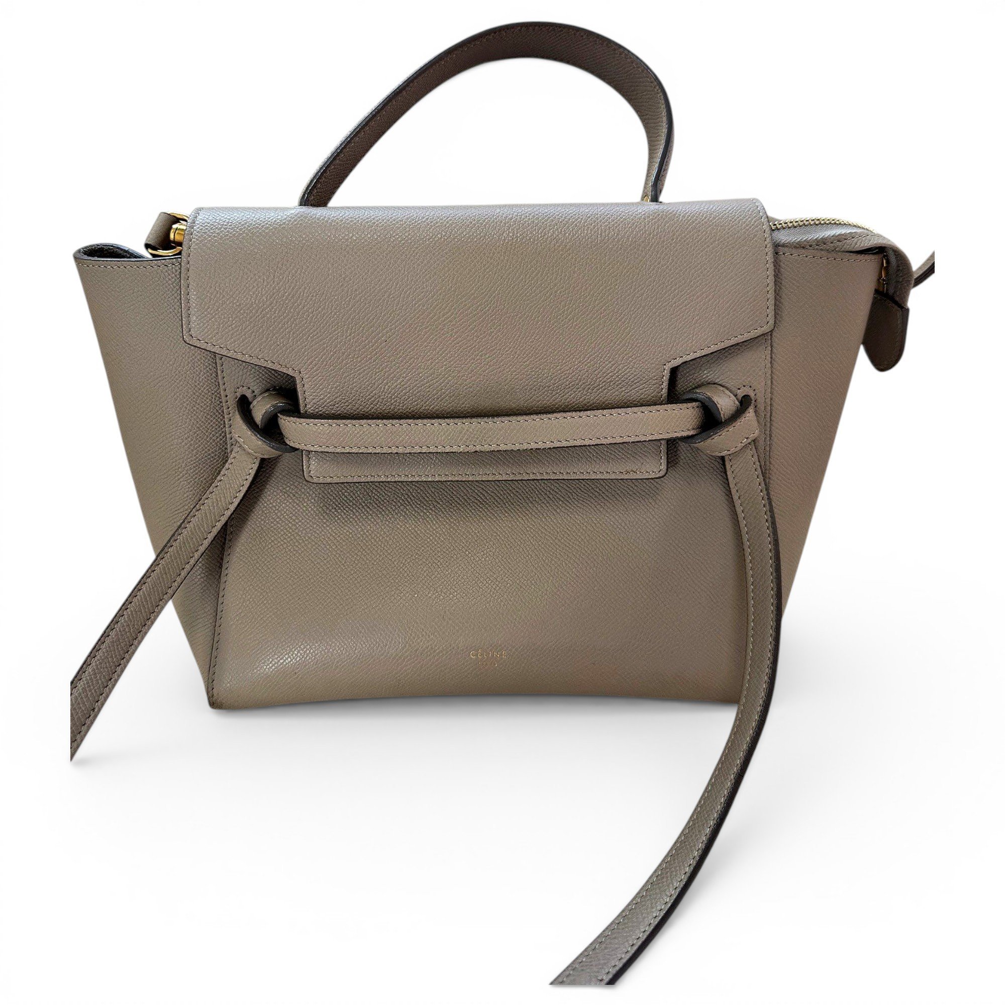 Belt leather handbag