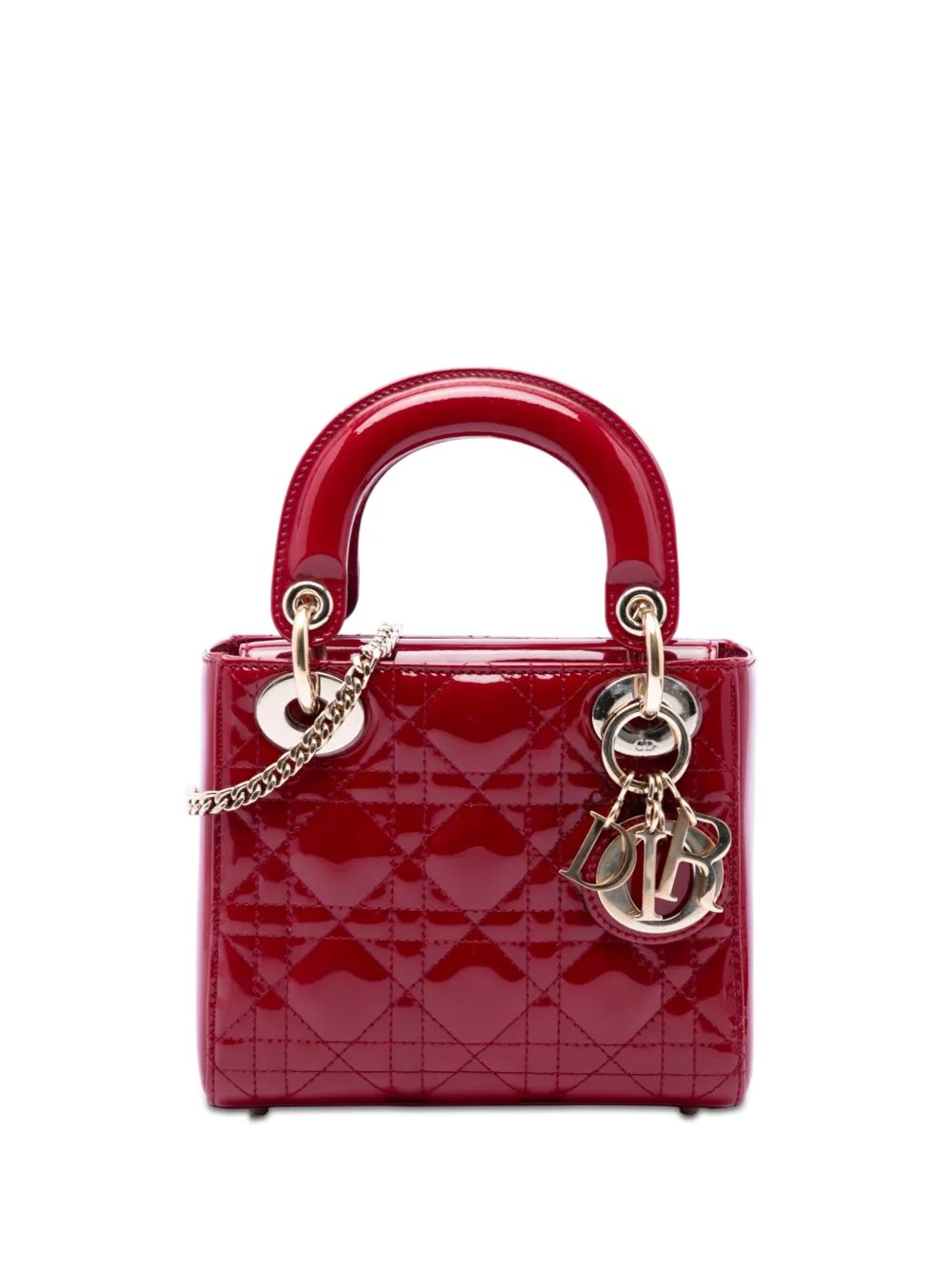 2019 Mini Patent Cannage Lady Dior satchel