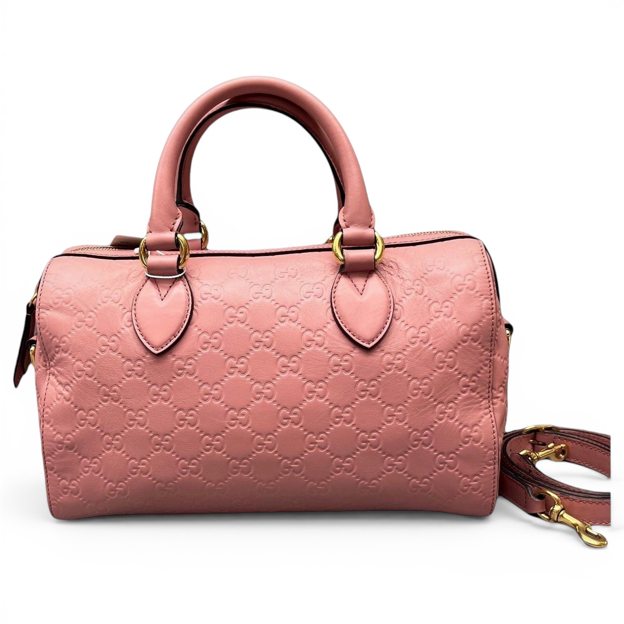 Boston leather handbag