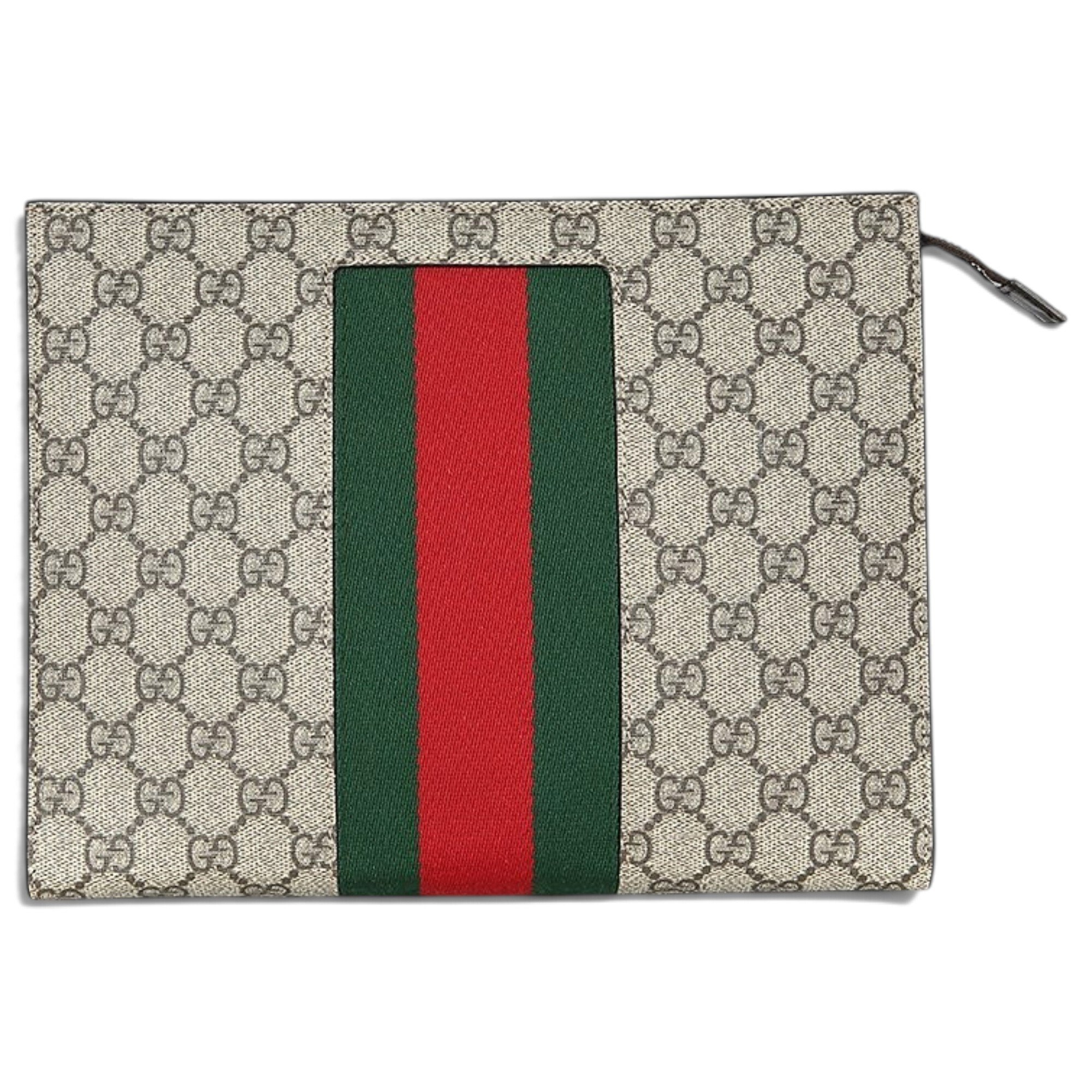 Leather clutch bag