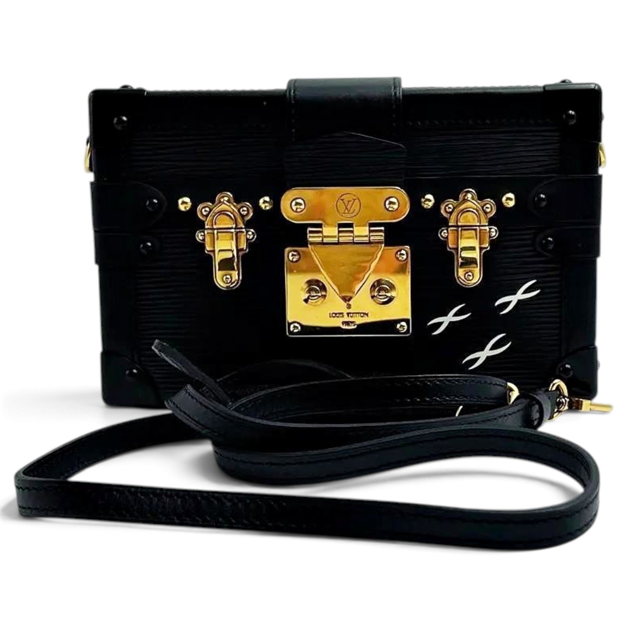 Petite Malle leather crossbody bag